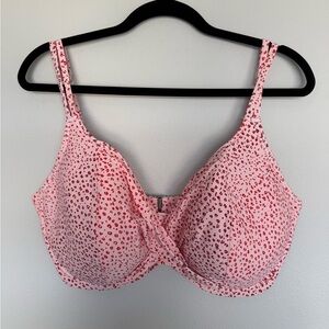 Birdsong Women's Chic Pink & Red Leopard Bikini Swim Top Beach Plus Size 38I
